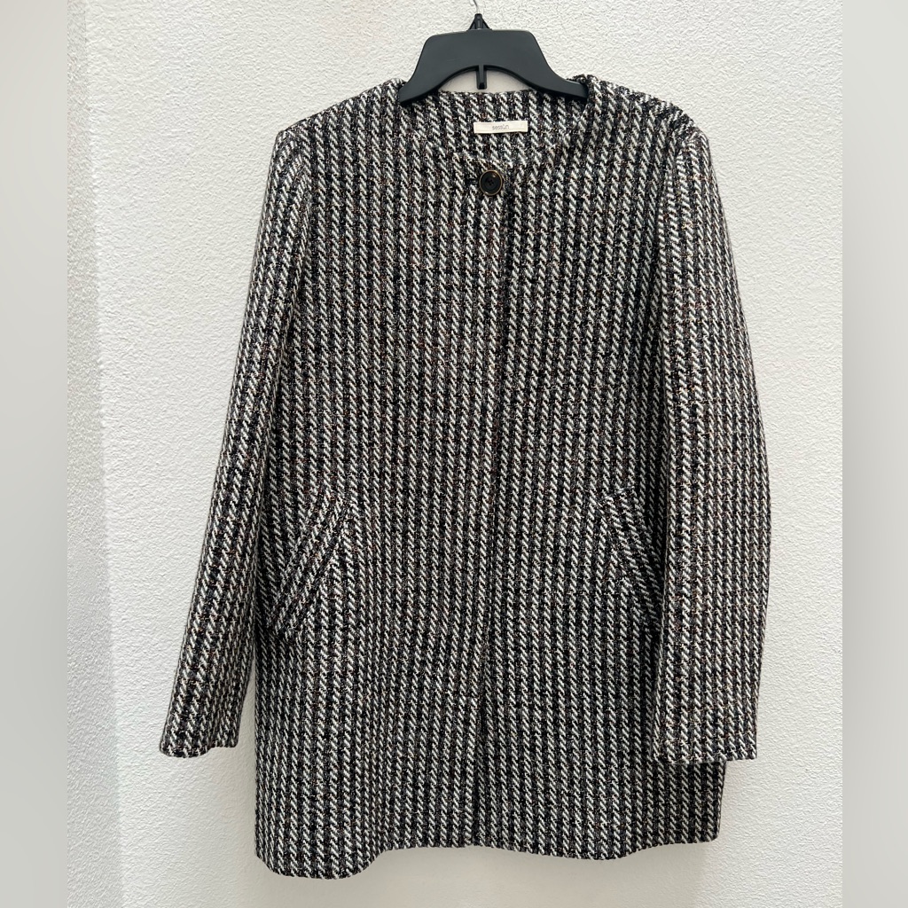 Manteau Sessun Gris Wool Tweet Jacket
